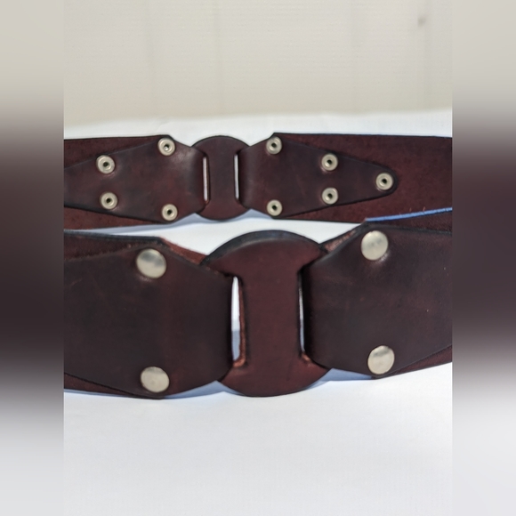 Salvatori Saddle Leather Brown Belt, Size 30 - Picture 3 of 12